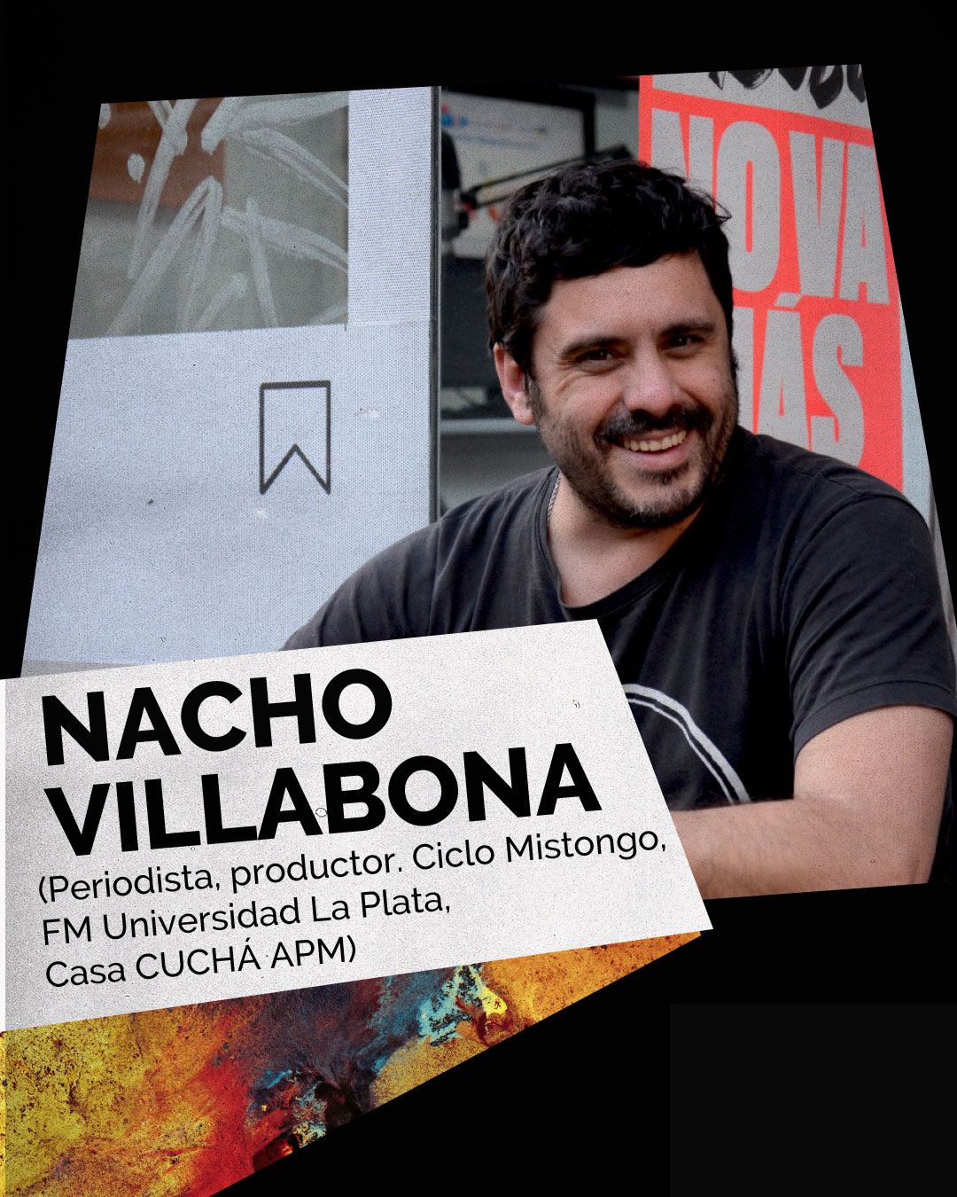 La imagen es una foto profesional de Nacho Villabona organizador de los premios tango siglo 21 y periodista