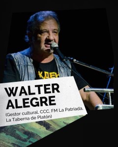 L a imagen muestra una foto profesional del gestor cultural Walter Alegre , jurado premios tango siglo21. 
